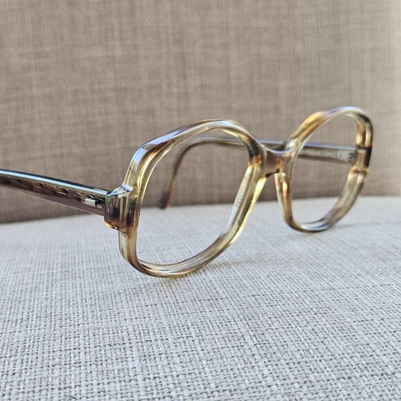 AO Vintage Glasses Frame American Optical Brown/Tan Eyeglasses Frame only 140